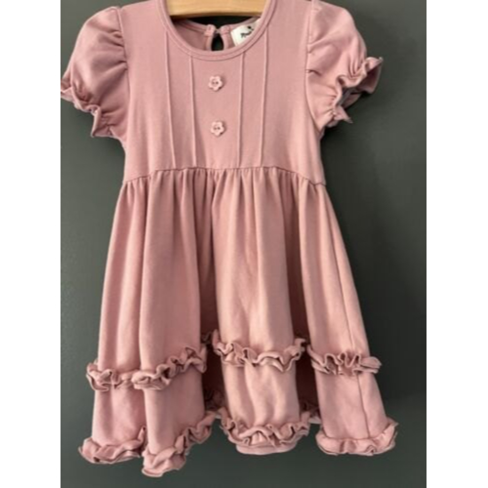 Marie Nicole Girls Dress Sz 4 Light Mauve / Blush LN Worn 1 Time To Church LN  2